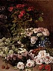 Monet Canvas Paintings - Monet Spring Flowers